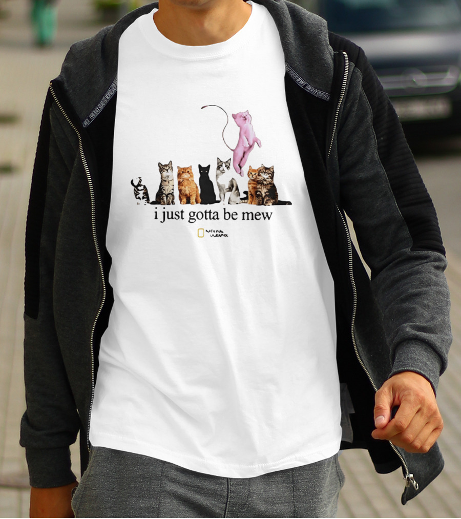 I Just Gotta Be Mew Cats Lineup Pink Cat National Geographic T-Shirt