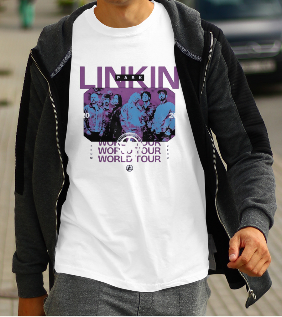 Linkin Park World Tour 2026 Purple Blue Duotone T-Shirt