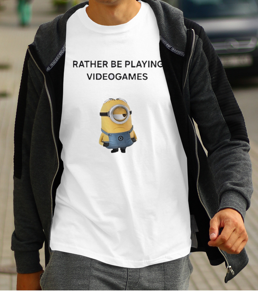 Minion Rather Be Playing Videogames Despicable Me T-Shirt