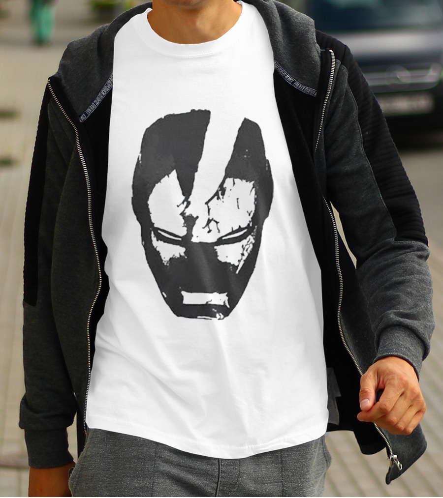Robert Downey Jr Tony Stark Iron Man Helmet T-Shirt