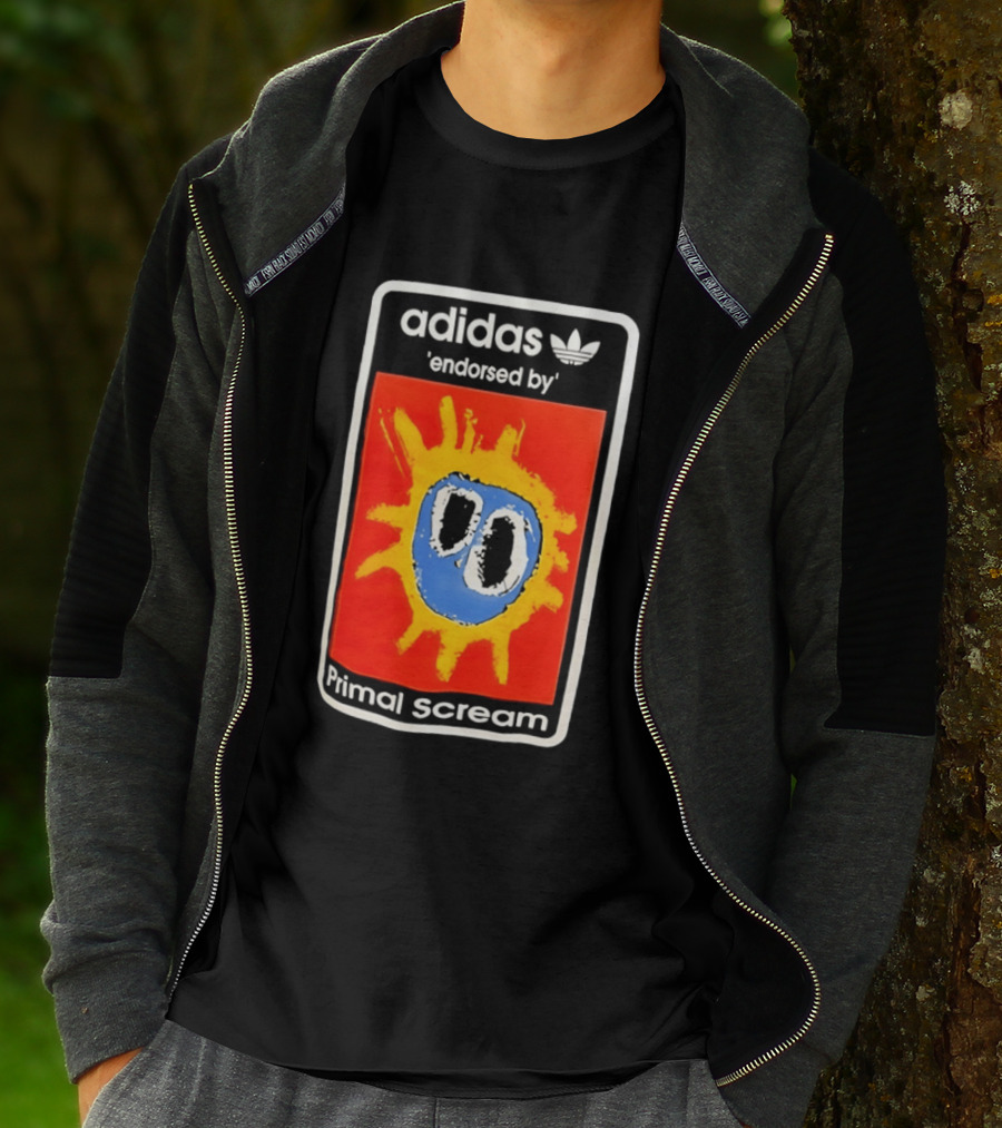 Adidas Primal Scream Endorsed Iconic Collaboration T-Shirt