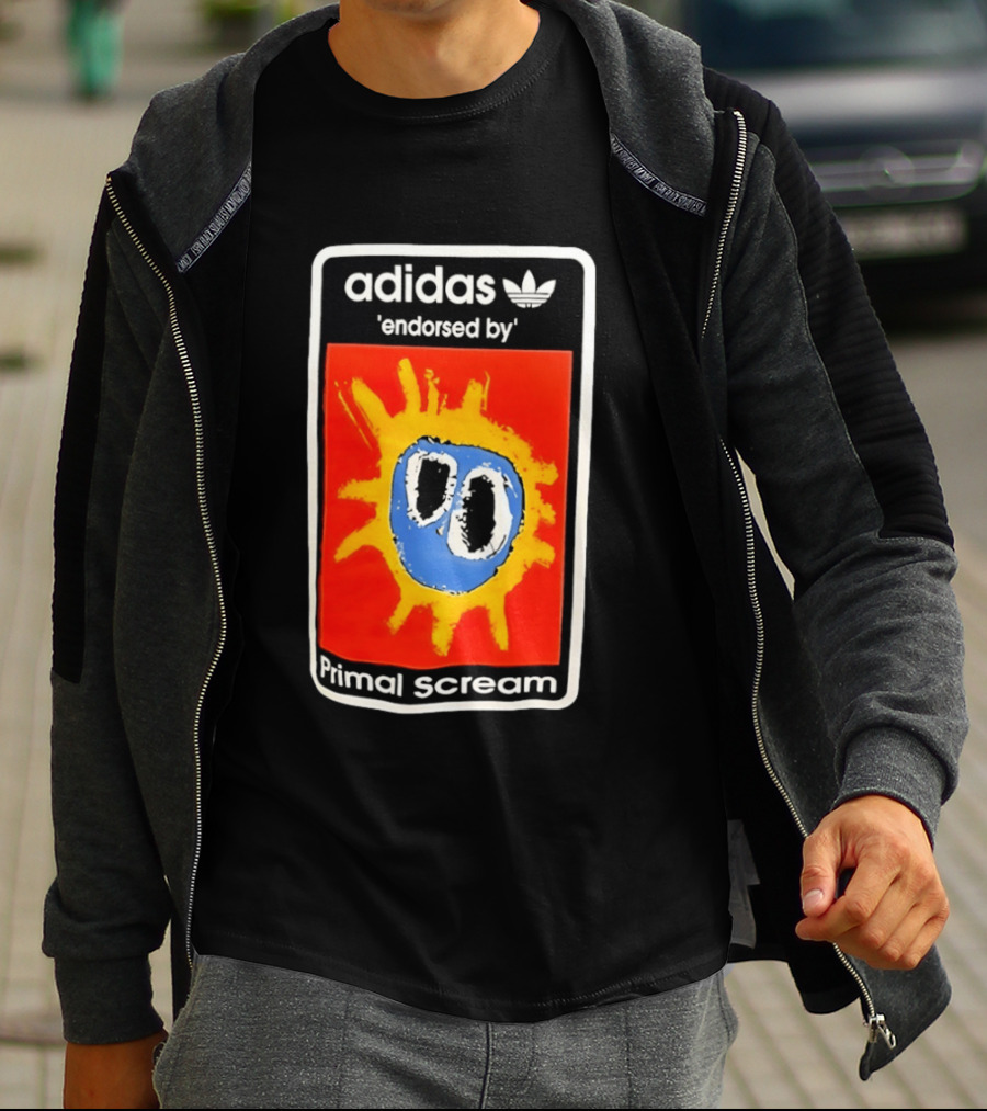 Adidas Primal Scream Endorsed Iconic Collaboration T-Shirt