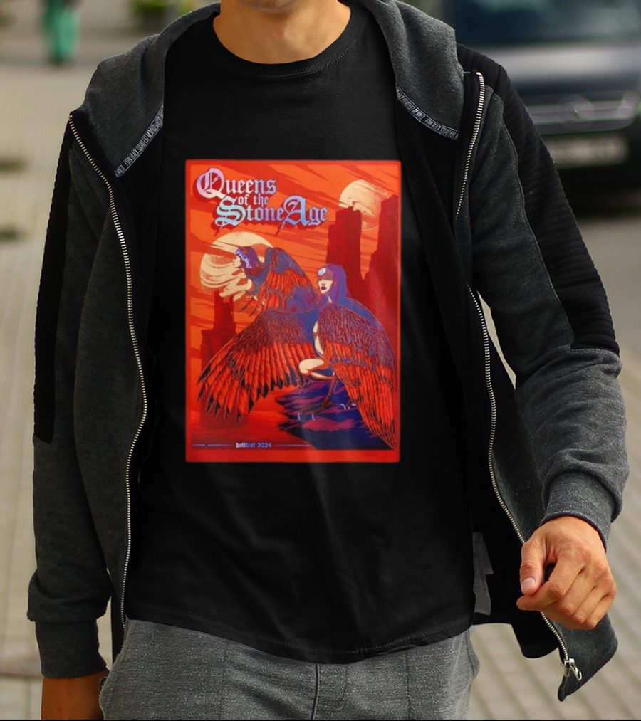Queens Of The Stone Age Hellfest 2024 Winged Creatures T-Shirt