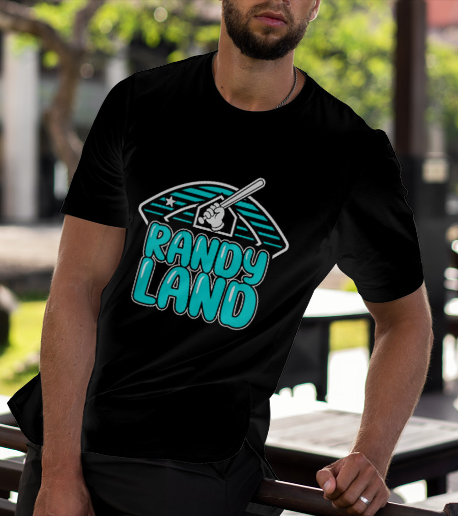 Randy Land Home Plate Batter Baseball T-Shirt