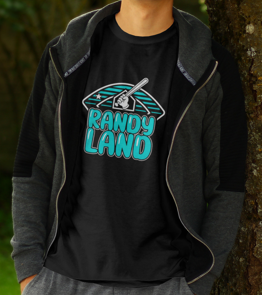 Randy Land Home Plate Batter Baseball T-Shirt