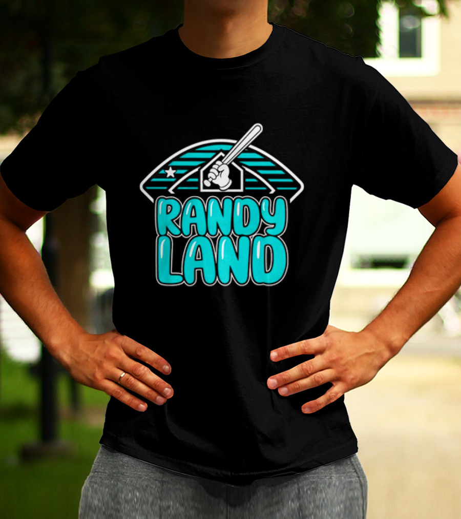 Randy Land Home Plate Batter Baseball T-Shirt