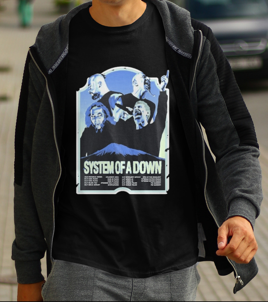 System Of A Down European Tour 2026 Dates Concert Band Members Mount Ararat T-Shirt