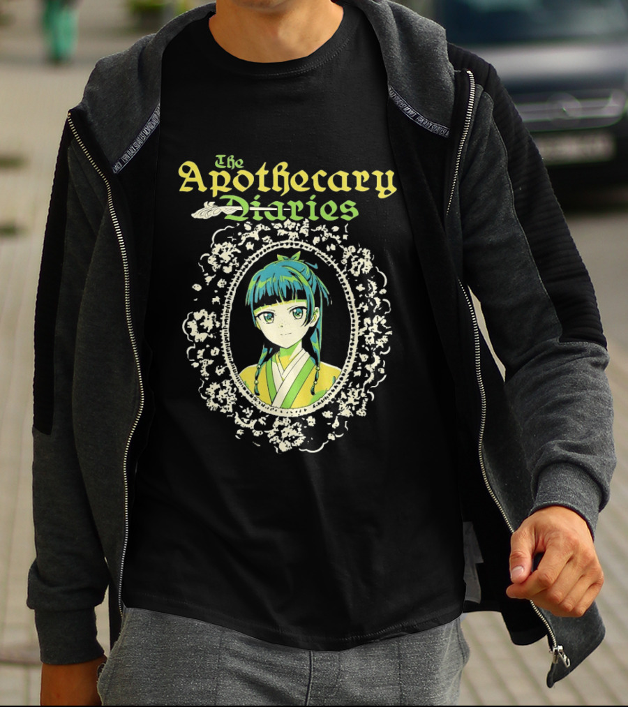 The Apothecary Diaries Anime Girl Framed Floral Lace Border T-Shirt