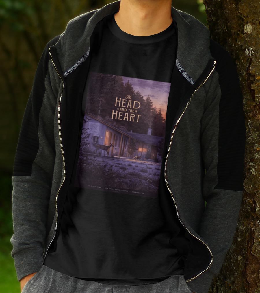 The Head And The Heart July 15 2026 Valley Motel Red Rocks Amphitheatre Morrison CO T-Shirt