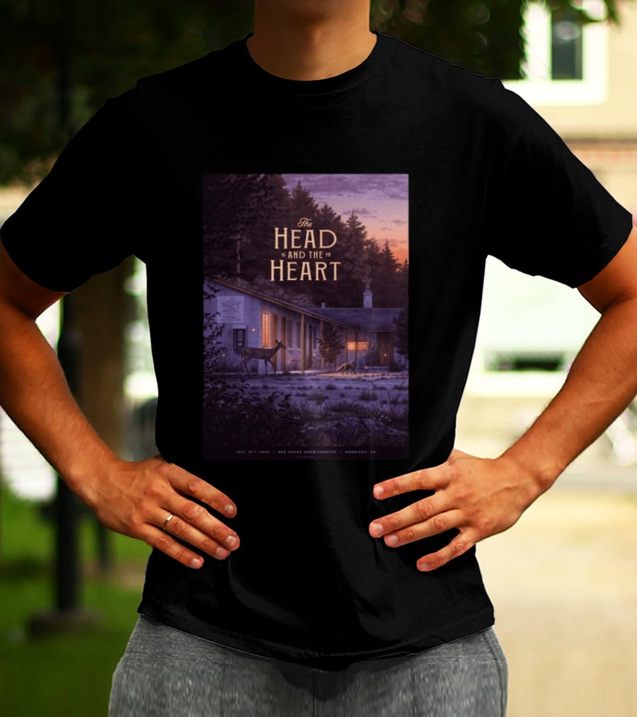The Head And The Heart July 15 2026 Valley Motel Red Rocks Amphitheatre Morrison CO T-Shirt