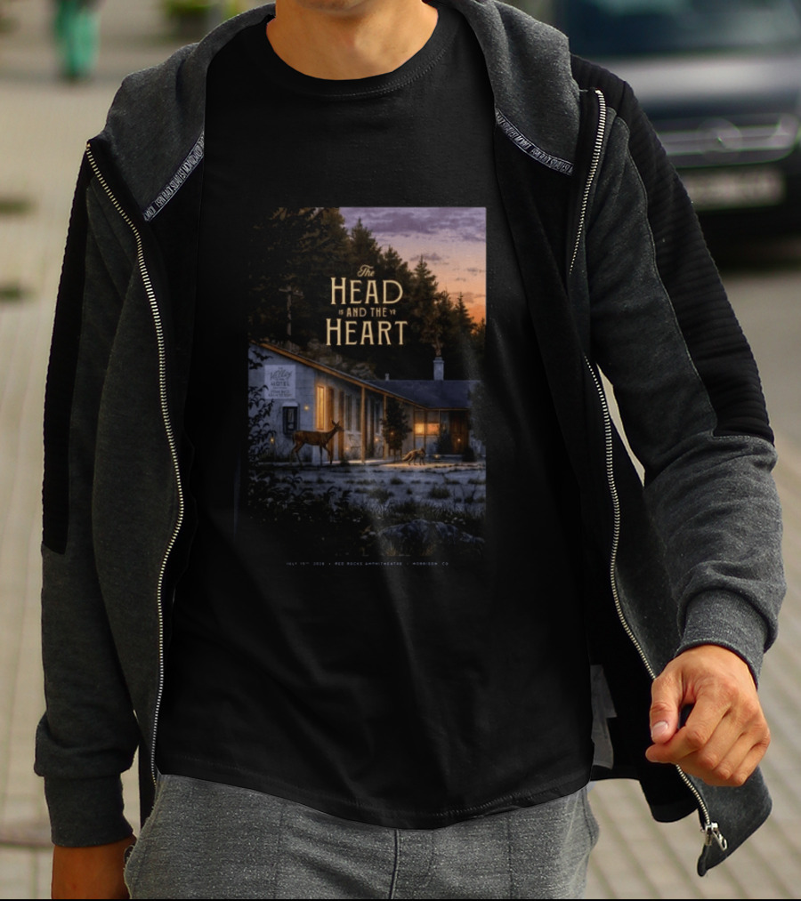 The Head And The Heart Red Rocks Amphitheatre July 15 2026 Valley Motel Morrison CO T-Shirt