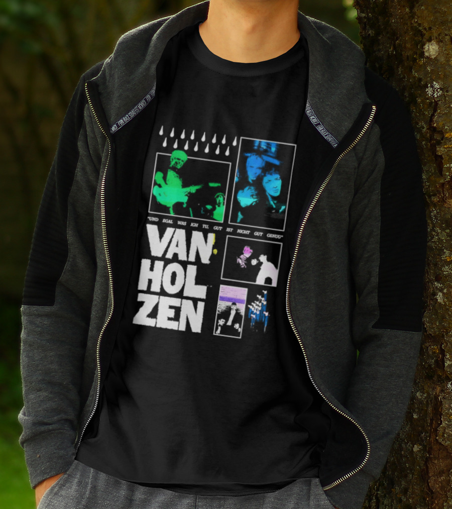 Van Holzen Und Egal Was Ich Tu Gut Ist Nicht Gut Genug Raindrops Color Blocks T-Shirt