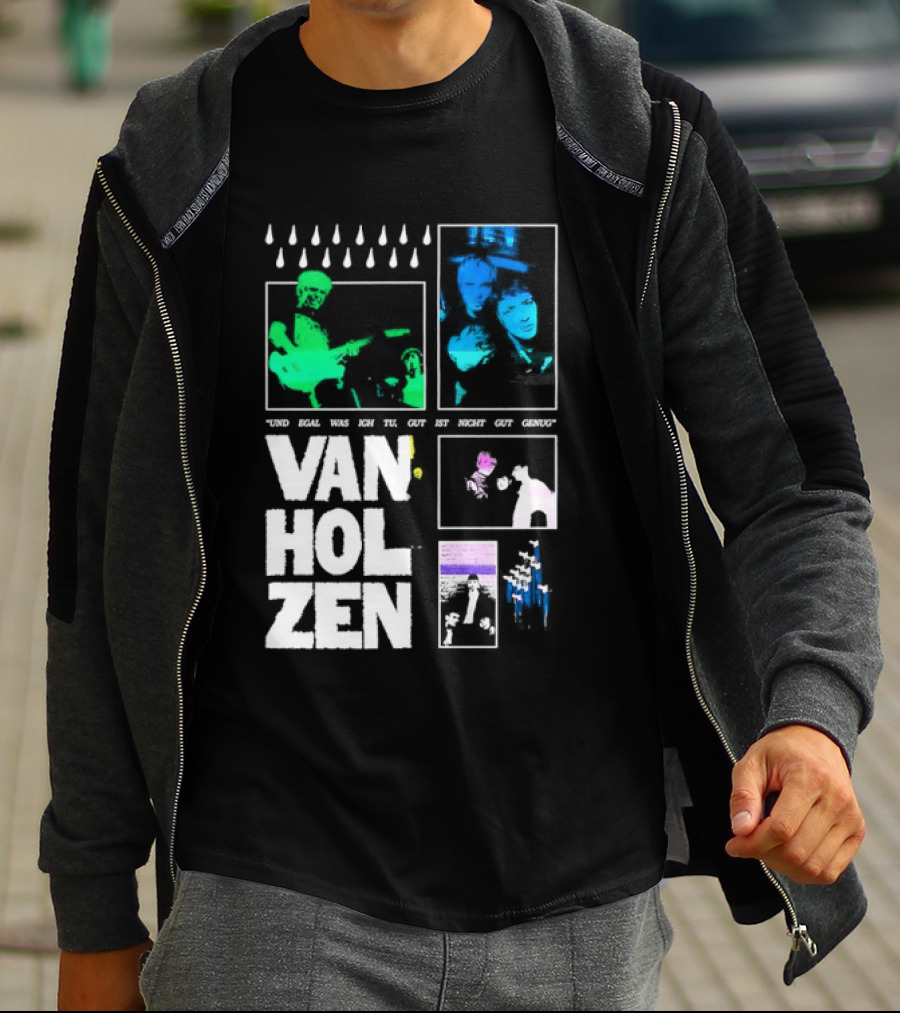Van Holzen Und Egal Was Ich Tu Gut Ist Nicht Gut Genug Raindrops Color Blocks T-Shirt