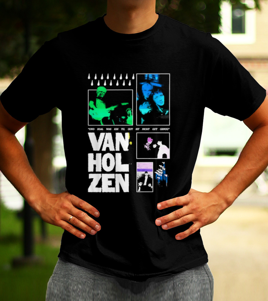 Van Holzen Und Egal Was Ich Tu Gut Ist Nicht Gut Genug Raindrops Color Blocks T-Shirt