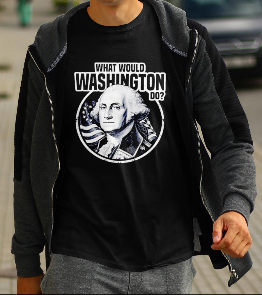 What Would Washington Do George Washington Flag Circle T-Shirt