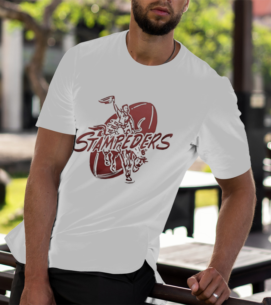 Calgary Stampeders CFL Football Bold Red Riding T-Shirt