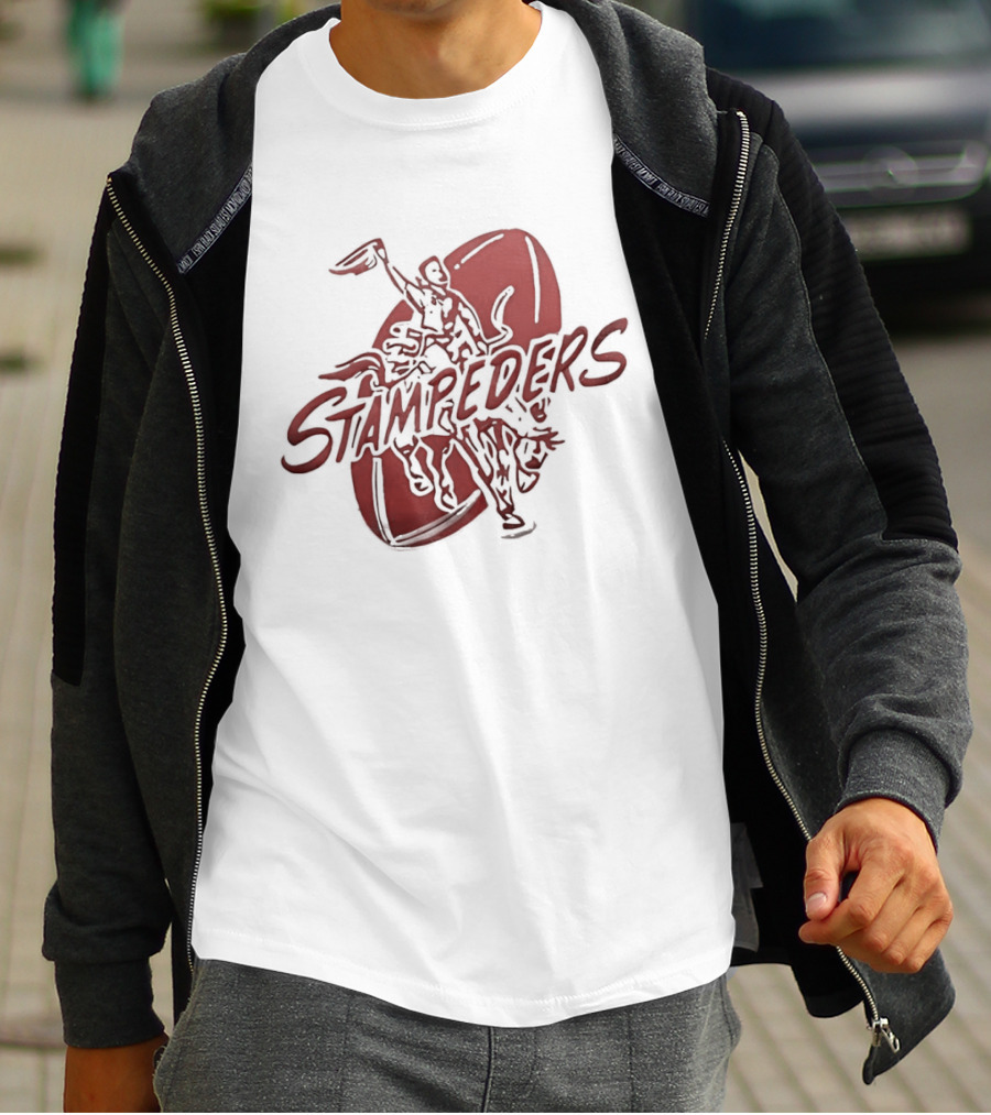 Calgary Stampeders CFL Football Bold Red Riding T-Shirt