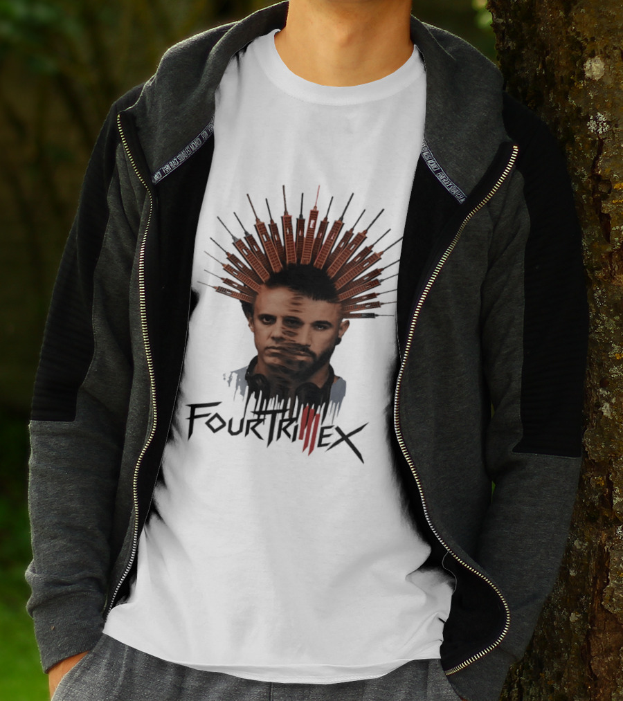 Fourtriex DJ Electronic Music Urban Skyline Fusion T-Shirt