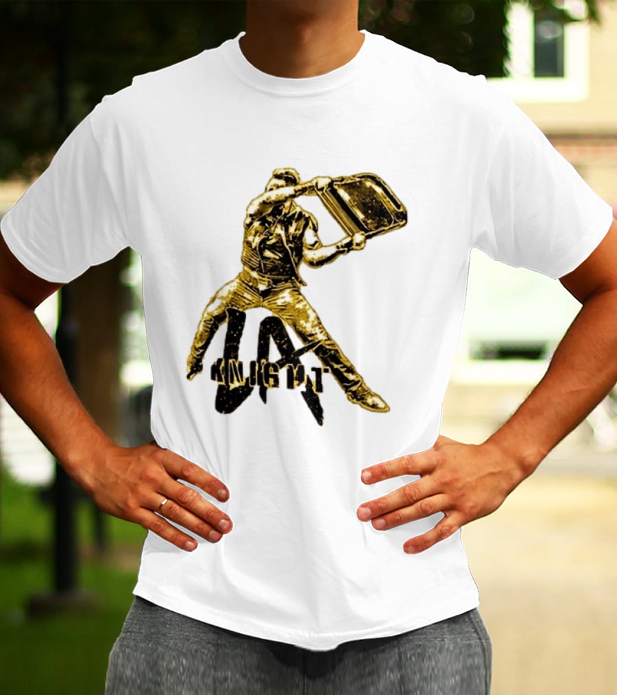 LA Knight Wrestling Iconic Folding Chair Action T-Shirt