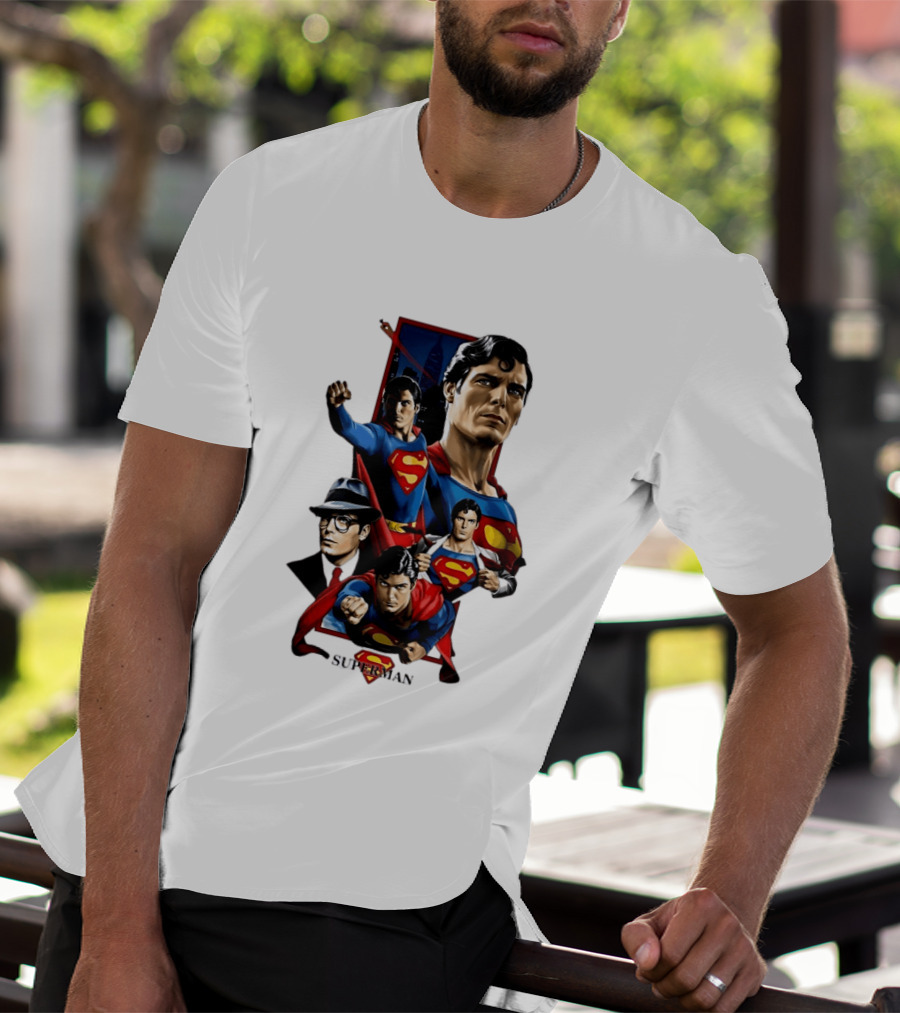 Superman Collage Classic Iconic Characters With S T-Shirt