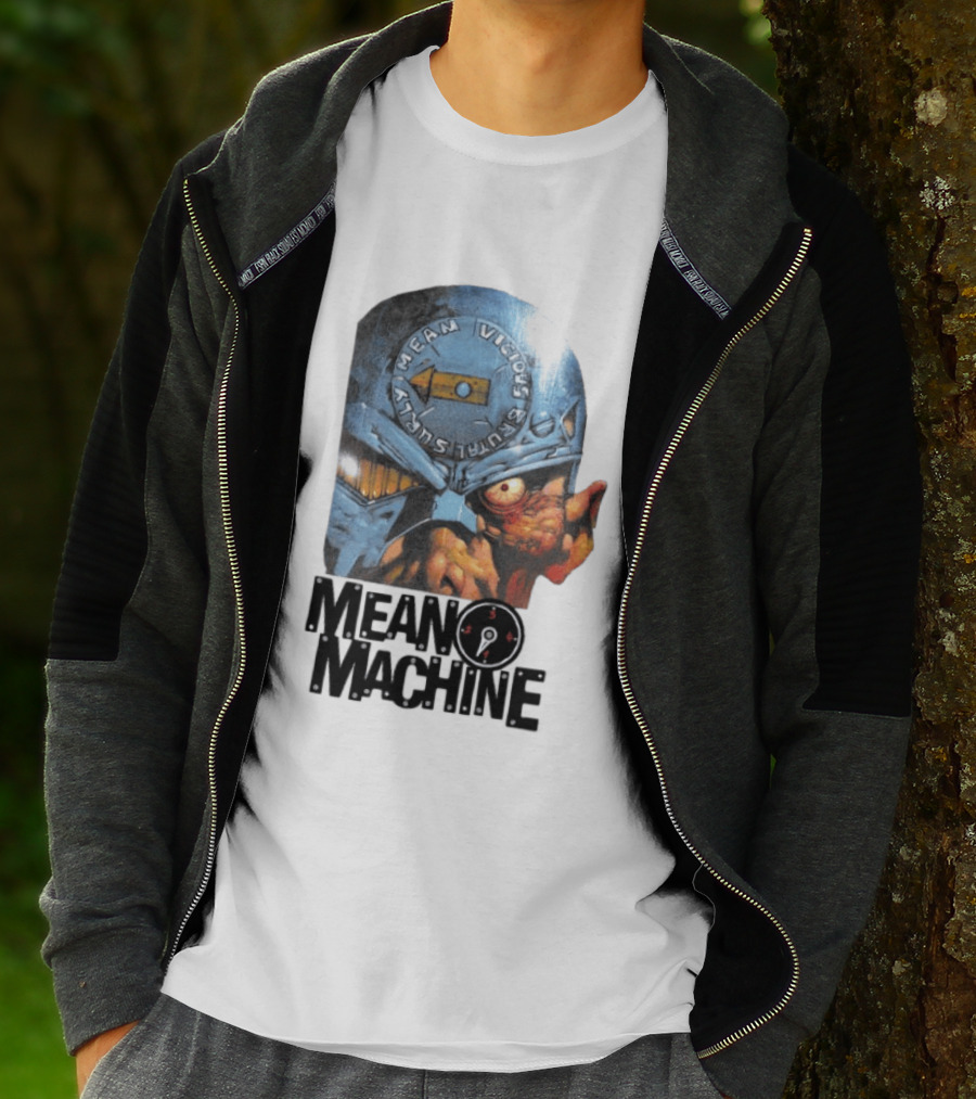 Mean Machine Mean Vicious Brutal Surly 2000 AD T-Shirt