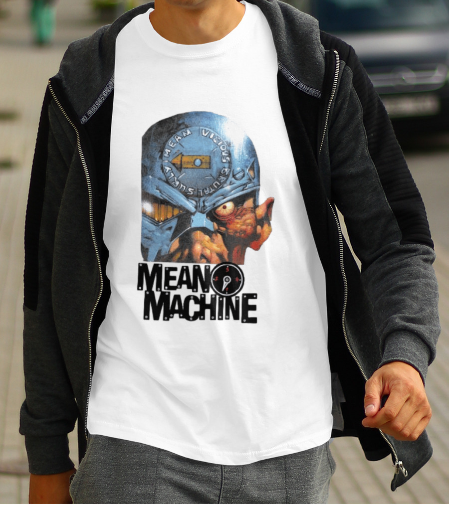 Mean Machine Mean Vicious Brutal Surly 2000 AD T-Shirt