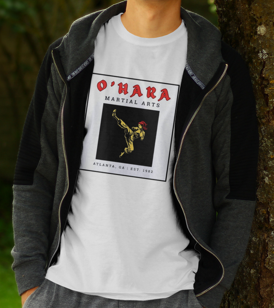 O'Hara Martial Arts Atlanta GA Est 1982 Karate Martial Artist Kick T-Shirt