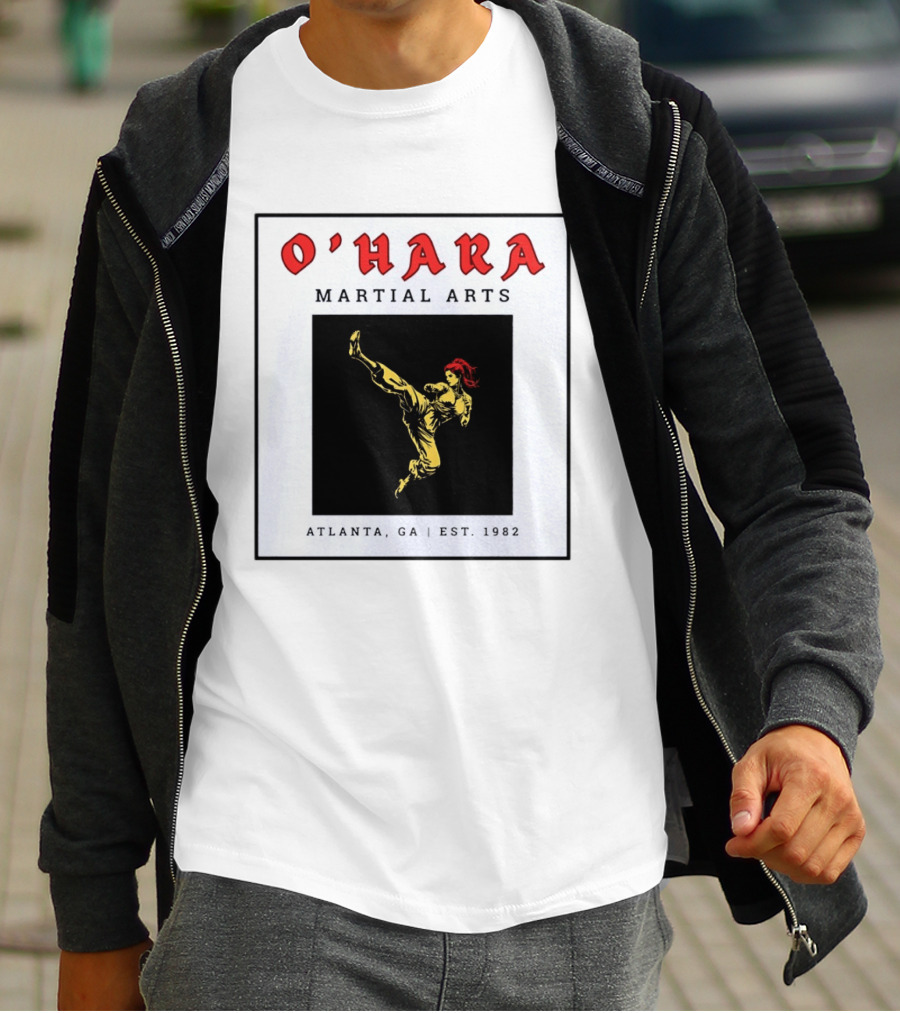 O'Hara Martial Arts Atlanta GA Est 1982 Karate Martial Artist Kick T-Shirt