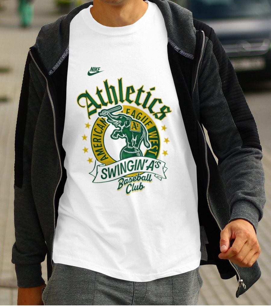 Nike Athletics Swingin' A's American League West Baseball Club T-Shirt