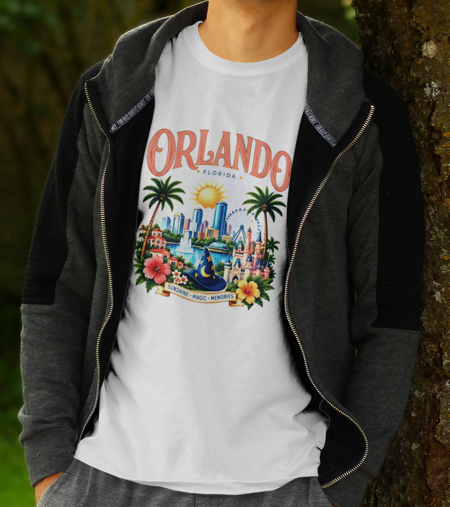 Orlando Florida Sunshine Magic Memories Skyline Adventure T-Shirt