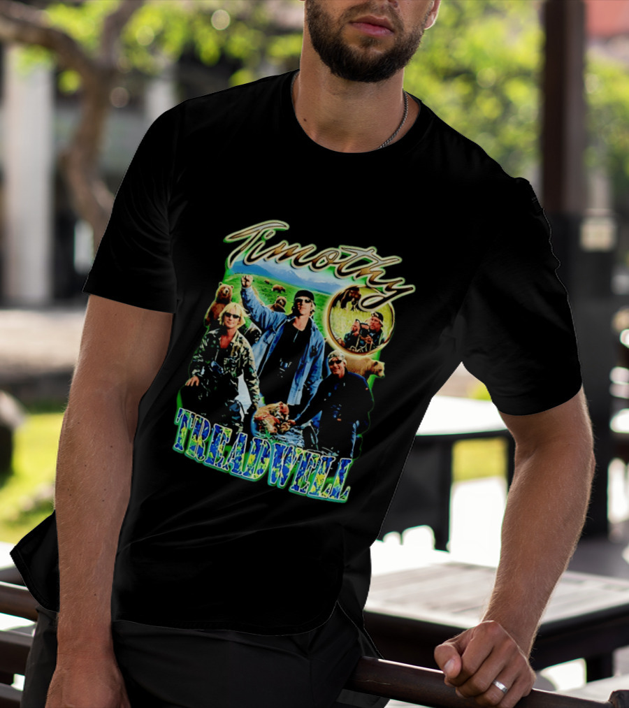 Timothy Treadwell Bear Wildlife Photography Collage T-Shirt