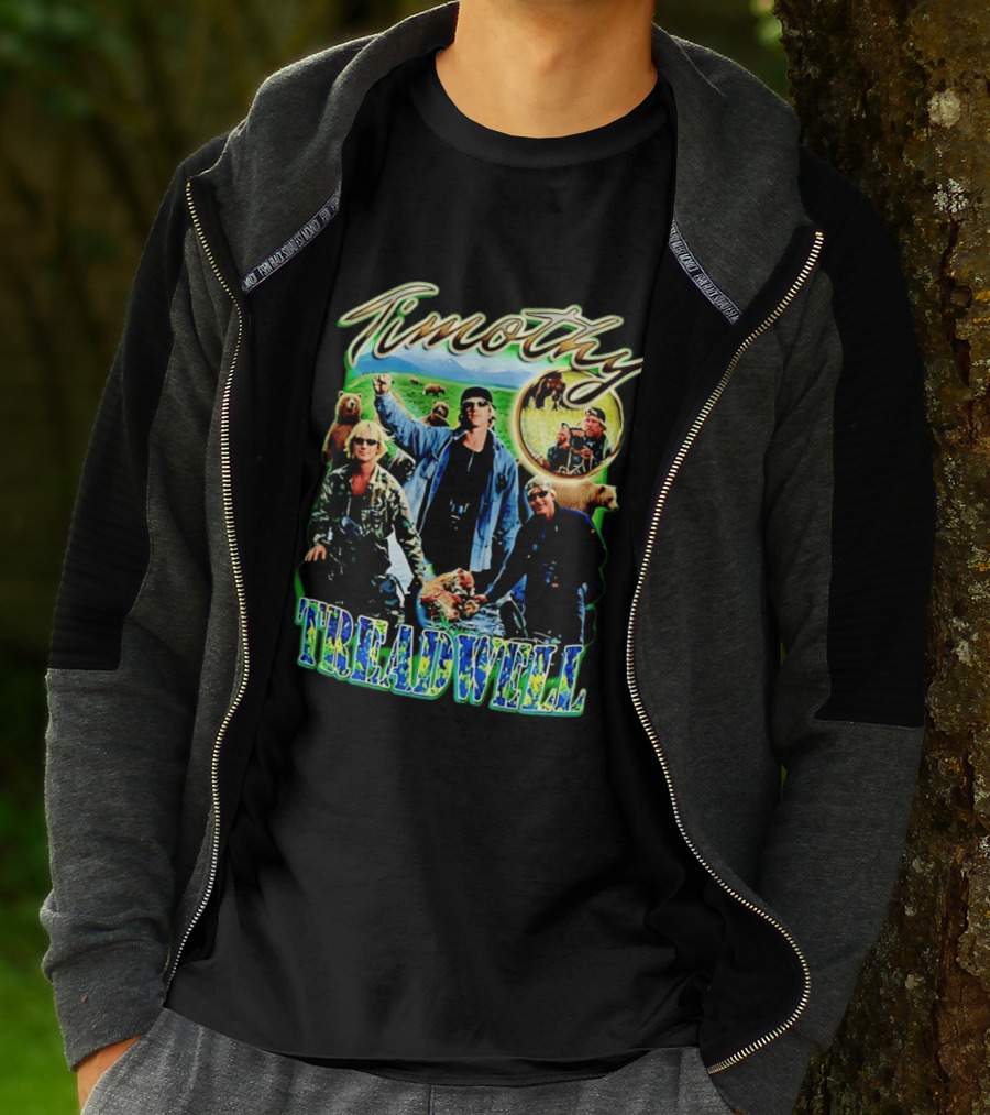 Timothy Treadwell Bear Wildlife Photography Collage T-Shirt