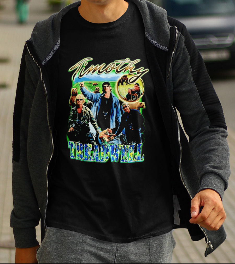 Timothy Treadwell Bear Wildlife Photography Collage T-Shirt