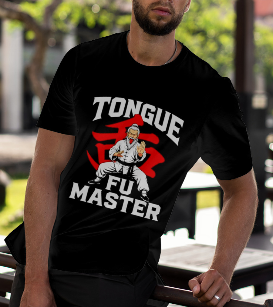 Tongue Fu Master Martial Arts Karate Bold Text Visual T-Shirt