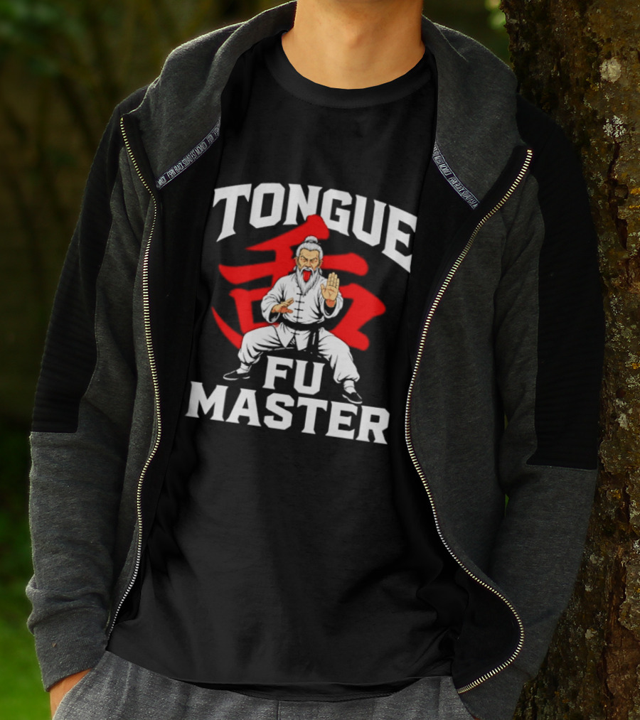 Tongue Fu Master Martial Arts Karate Bold Text Visual T-Shirt