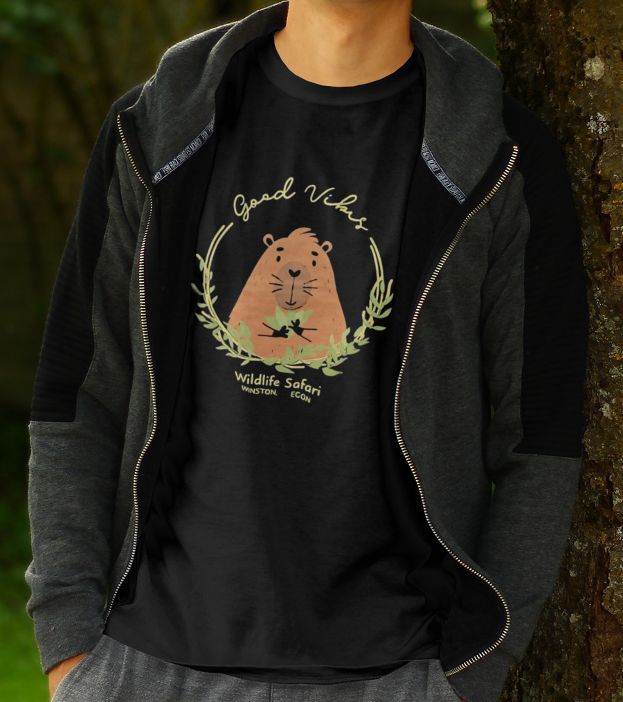 Good Vibes Capybara Wildlife Safari Winston Oregon T-Shirt