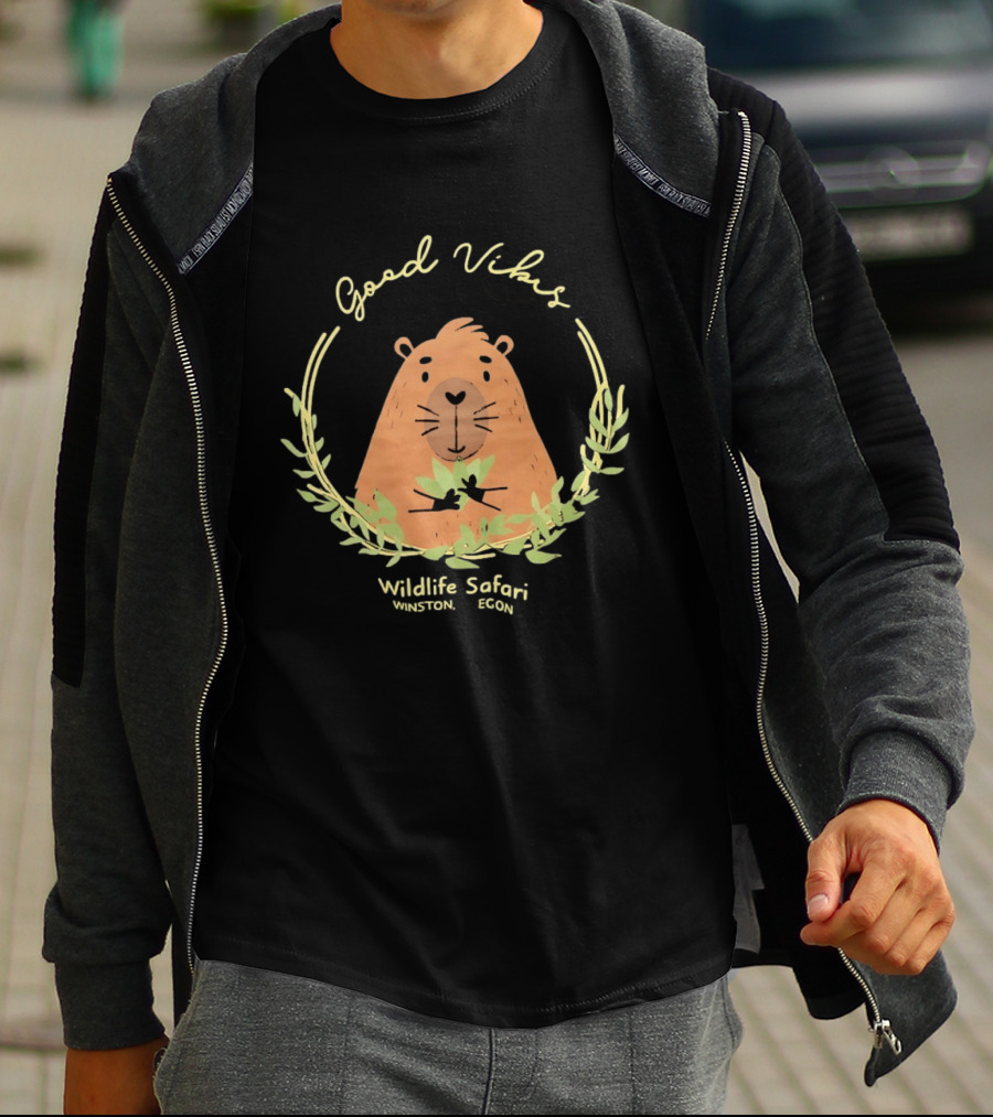 Good Vibes Capybara Wildlife Safari Winston Oregon T-Shirt