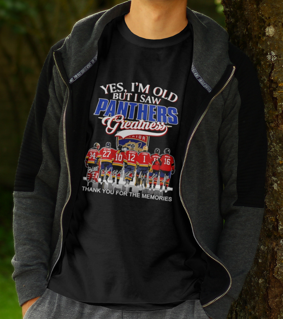 Yes I'm Old But I Saw Panthers Greatness Thank You For The Memories T-Shirt