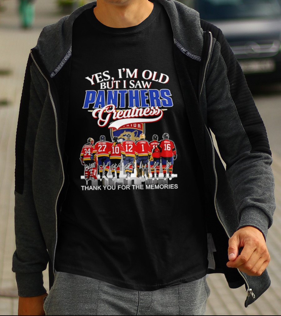 Yes I'm Old But I Saw Panthers Greatness Thank You For The Memories T-Shirt