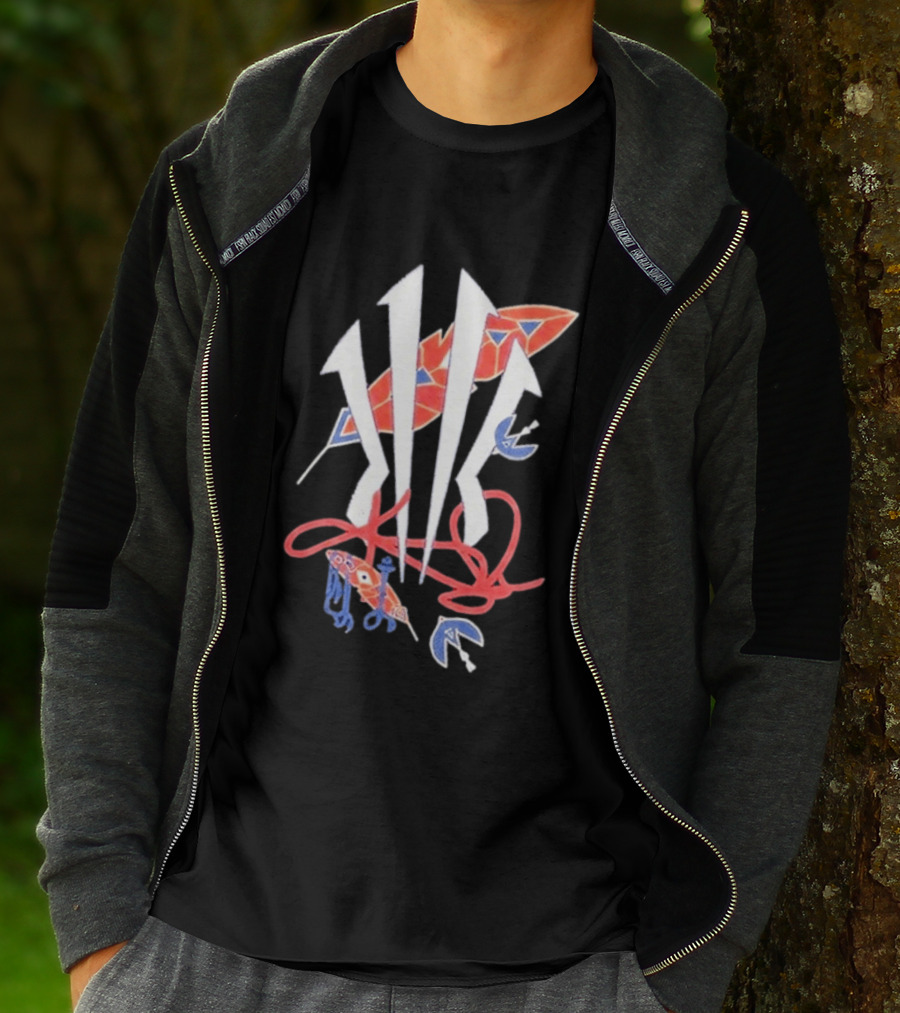 Anta X Kyrie Irving KAI Blue And Red Arrow Art Collaboration T-Shirt