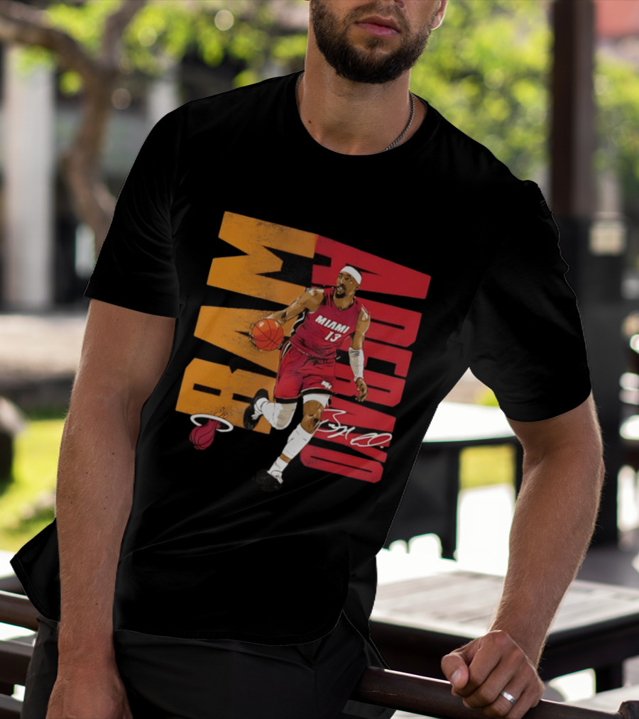 Bam Adebayo Miami Heat Basketball Number 13 NBA Player T-Shirt
