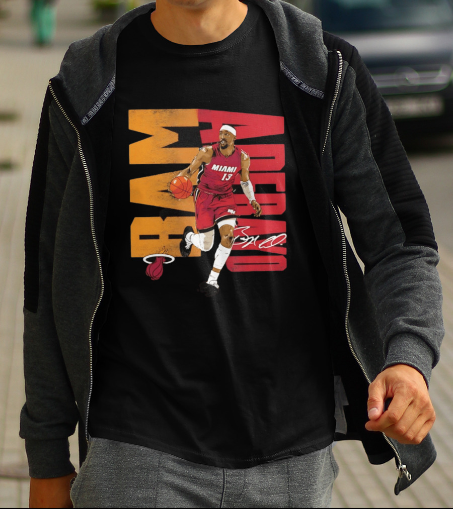 Bam Adebayo Miami Heat Basketball Number 13 NBA Player T-Shirt