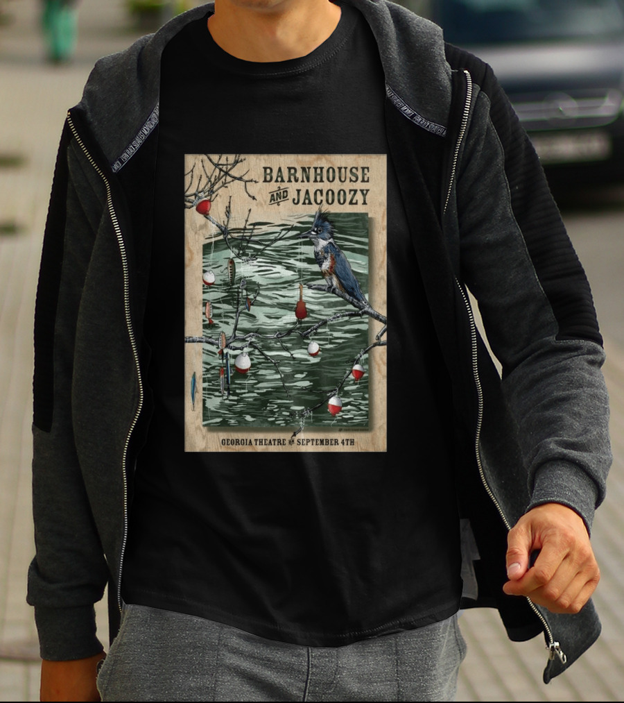 Barnhouse And Jacoozy Live At Georgia Theatre September 4th Kingfisher Fishing T-Shirt