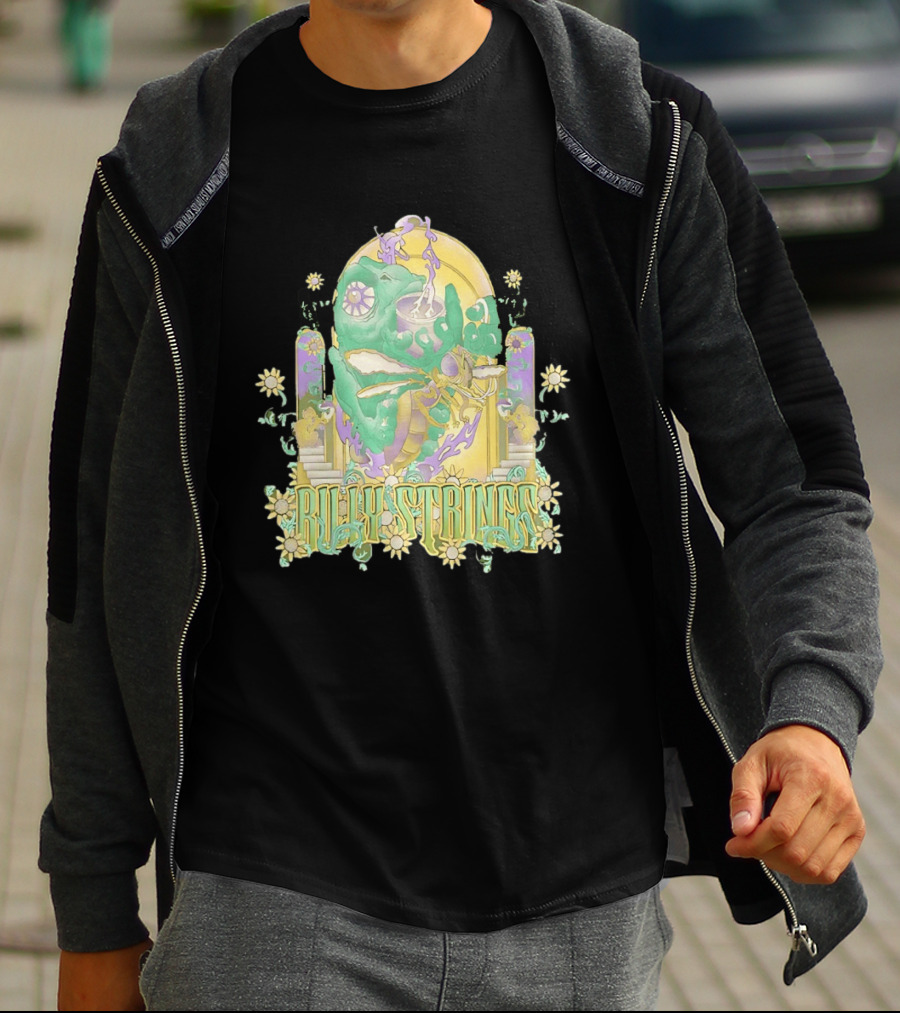 Billy Strings Summer 2026 Tour Cicada Rider Psychedelic Flower Mandala T-Shirt