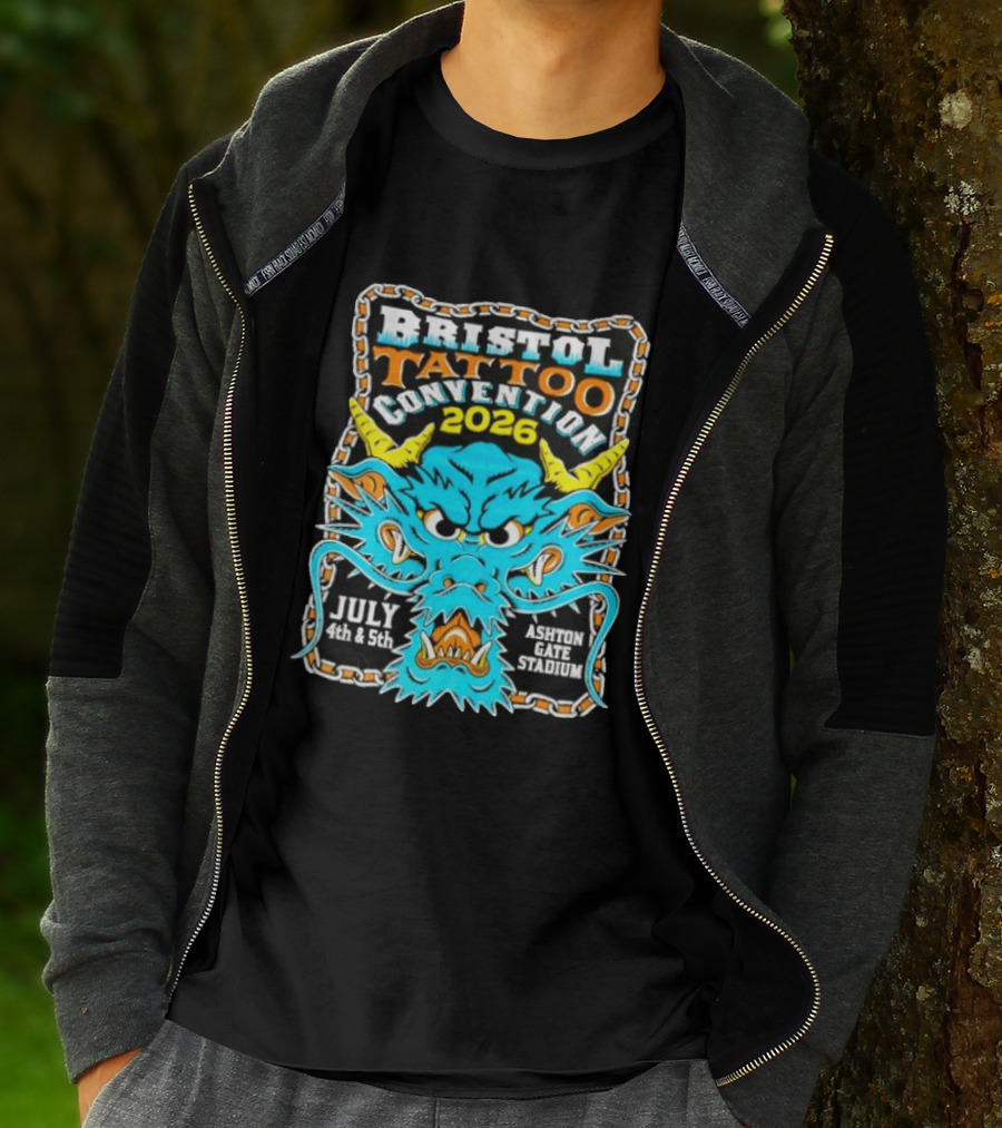 Bristol Tattoo Convention 2026 July 4th And 5th Ashton Gate Stadium Dragon T-Shirt