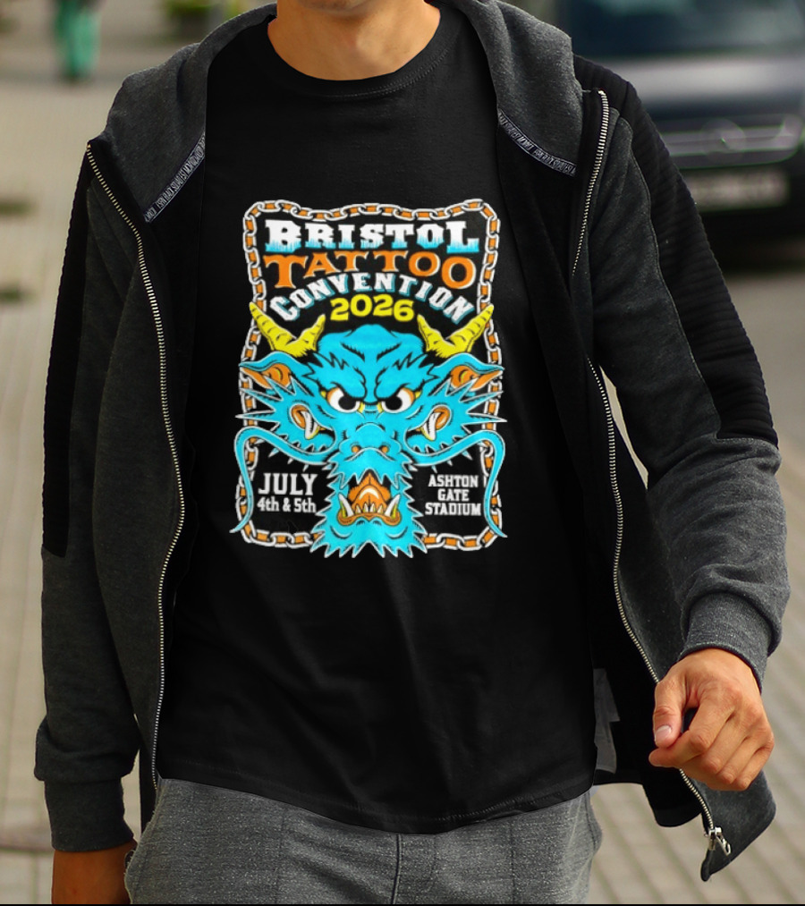 Bristol Tattoo Convention 2026 July 4th And 5th Ashton Gate Stadium Dragon T-Shirt