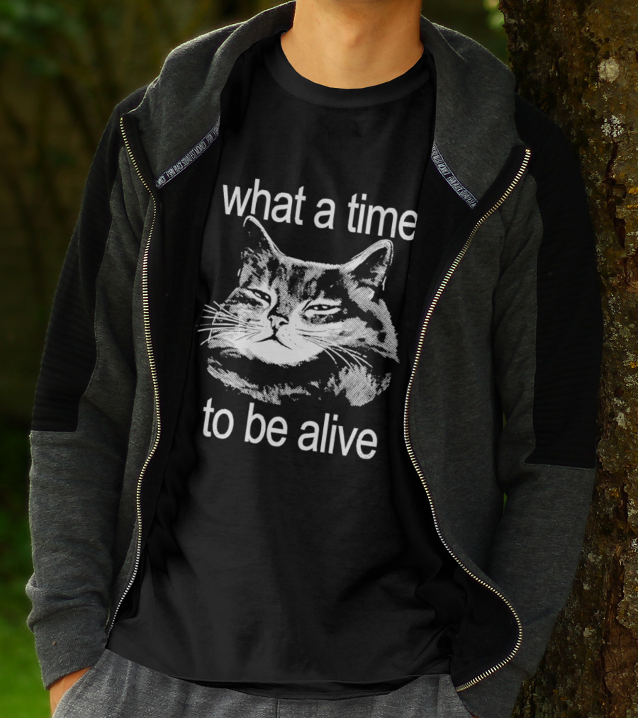 What A Time To Be Alive Cat Meme T-Shirt
