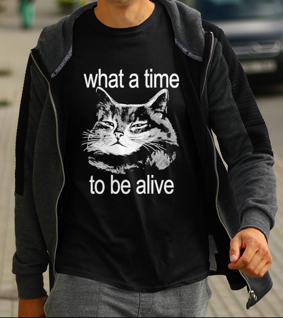 What A Time To Be Alive Cat Meme T-Shirt