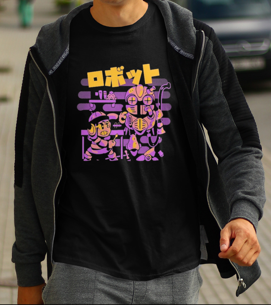 Fixing A Friend Sketchdemao Robot Workshop Japanese T-Shirt