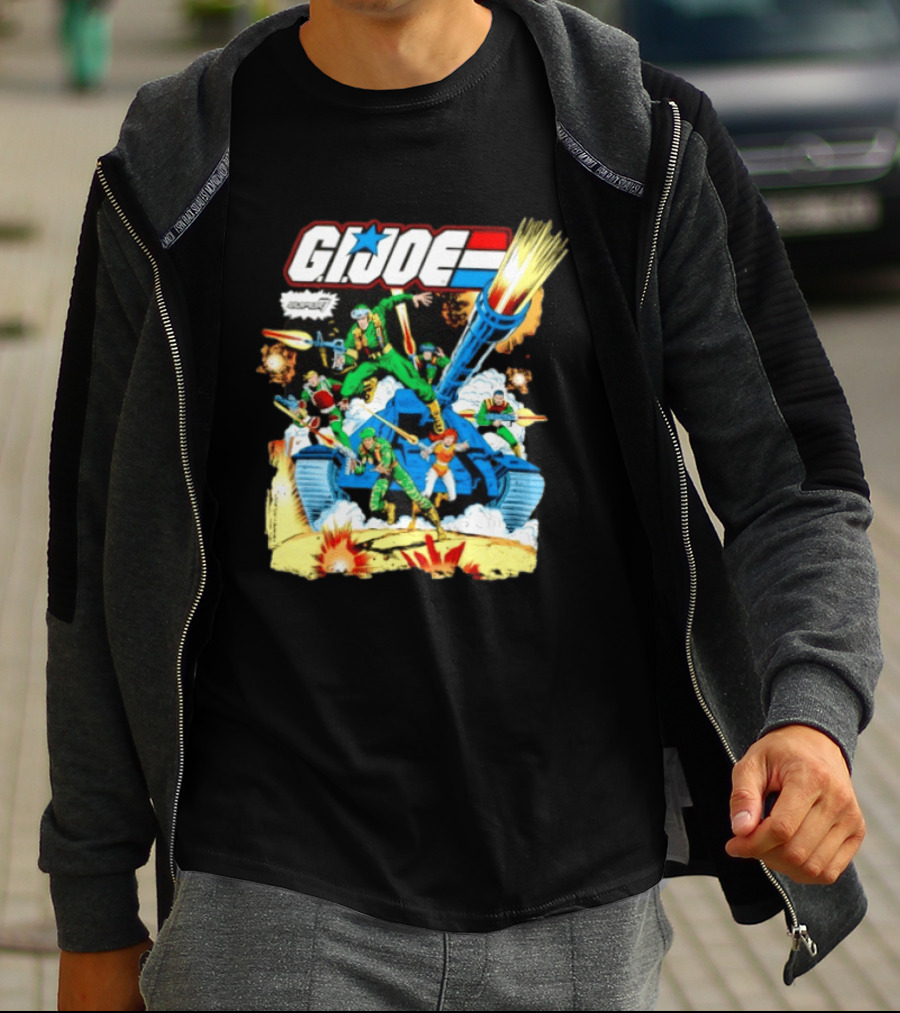 GI Joe Team Super7 Action Figure Hasbro Classic Battle Scene T-Shirt